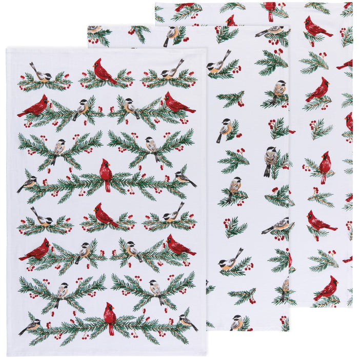 Birds & Boughs Baker's Floursack Dishtowels Set of 3
