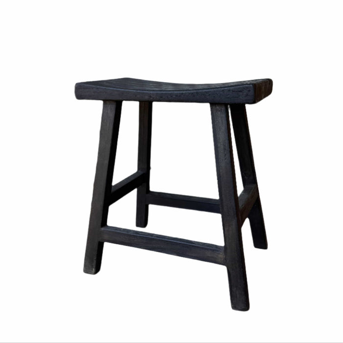 Black Curved Stool