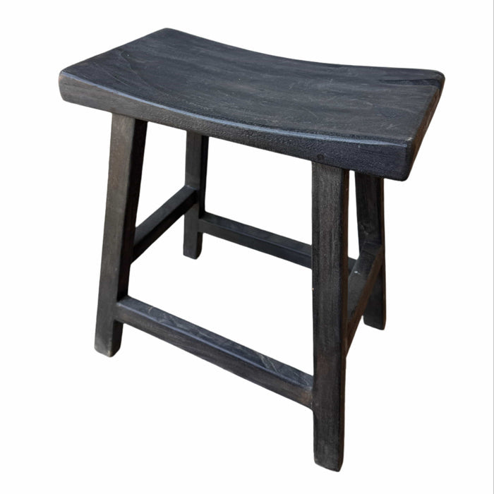 Black Curved Stool