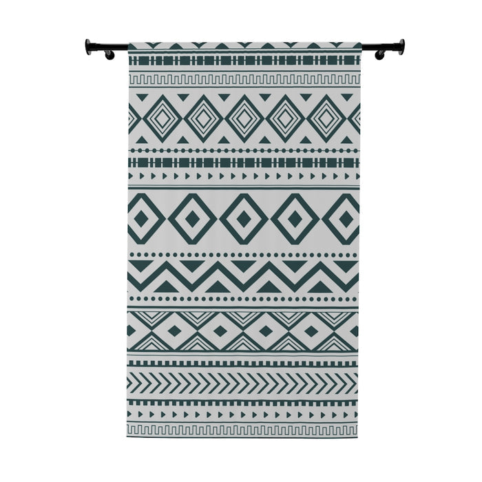 Black Out Window Curtains, 1 Piece Silverado Print Curtain for Windows