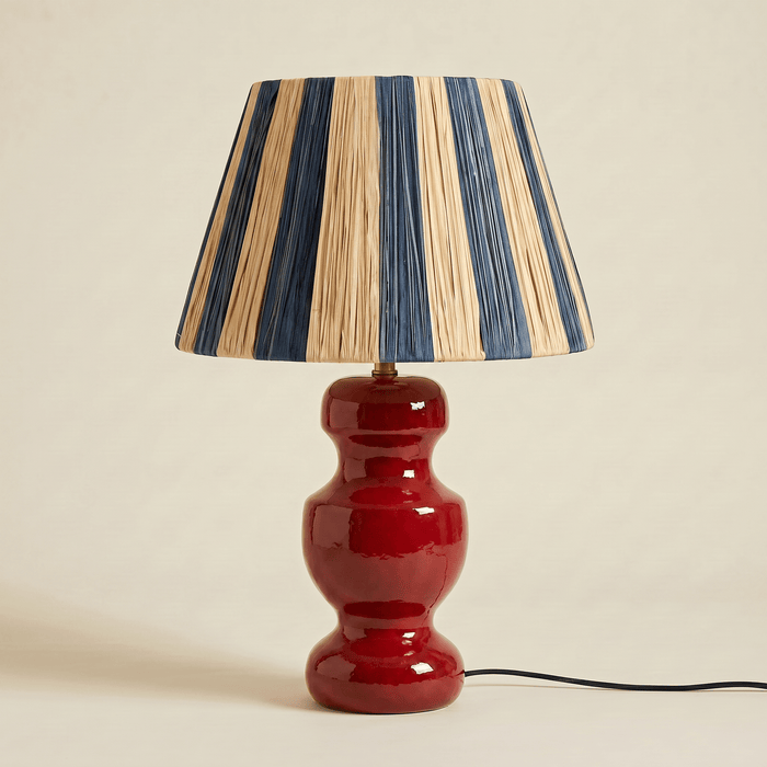 Blue Striped Pandan Cone Lampshade