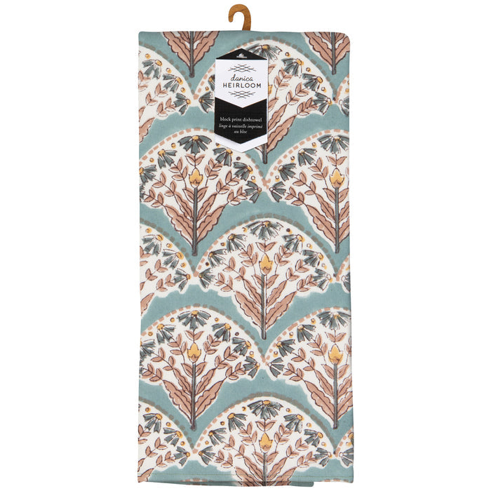 Bouquet Block Print Dishtowel