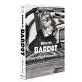 Book cover featuring Brigitte Bardot inside a car with black and white design.