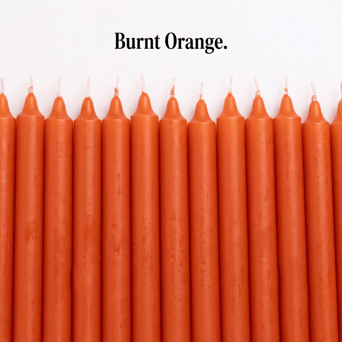 Burnt Orange Boxed Candle 6's 240mm
