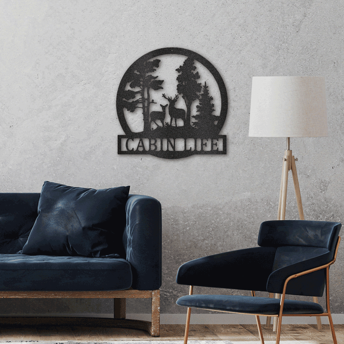 Cabin Life Metal Sign Home Decor Metal Artwork