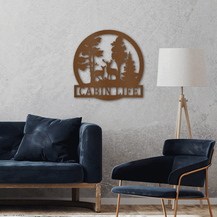 Cabin Life Metal Sign Home Decor Metal Artwork