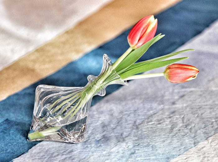 Cara Glass Flower Vase, 16cm
