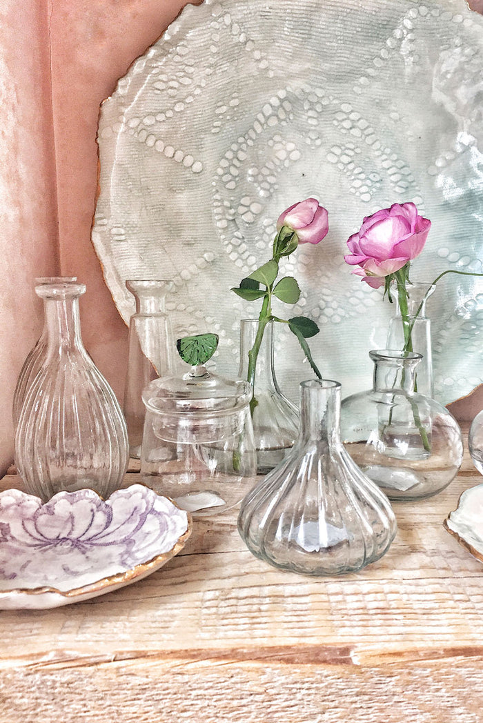 Cara Glass Flower Vase, 16cm
