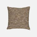 The Socialite Family Carino square cushion in brown and green tweed-effect fabric, 45x45cm, front view