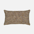 The Socialite Family Carino rectangular cushion in brown and green tweed-effect fabric, front view