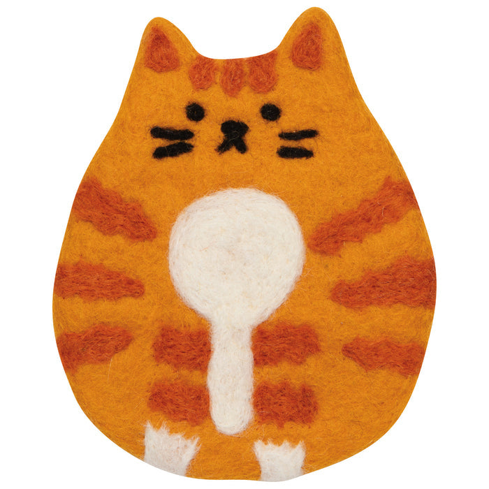 Cat Club Felt Coasters Set of 4 Assorted