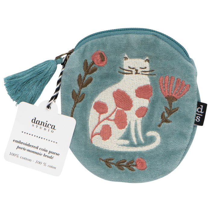 Catbloom Embroidered Coin Purse