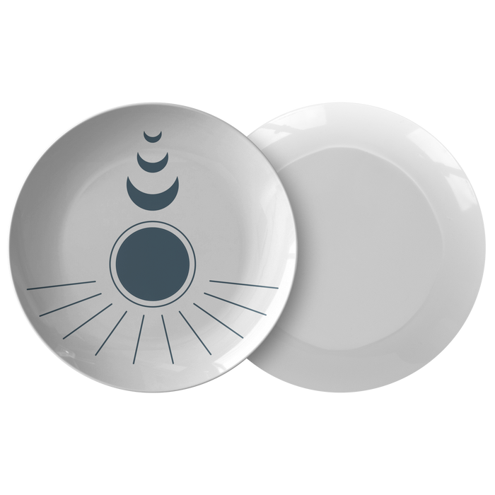 Celestial Blue Plastic Dinner Plate