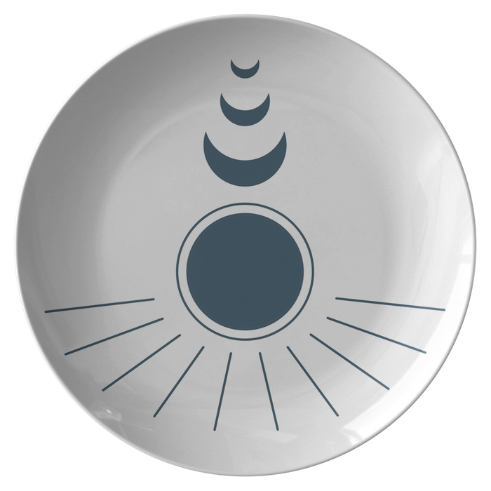 Celestial Blue Plastic Dinner Plate