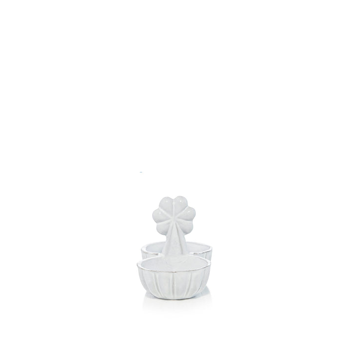 Ceramic Clover Salt & Pepper by Astier de Villatte, 11.5cm