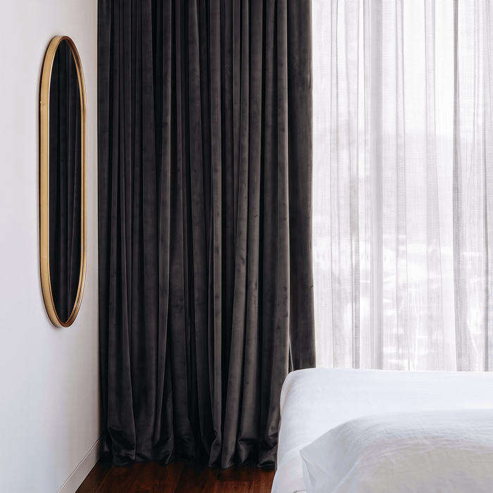 Charcoal Drapery Velvet Fabric