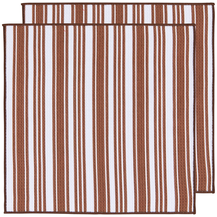 Chestnut Brown Recycled Microfibre Dishcloths Set of 2
