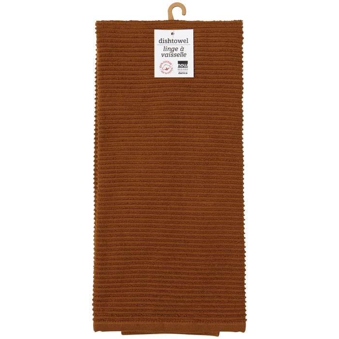 Chestnut Brown Ripple Dishtowel