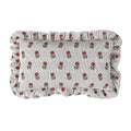 Claret Rose 60x35cm Ruffled Lumbar Cushion