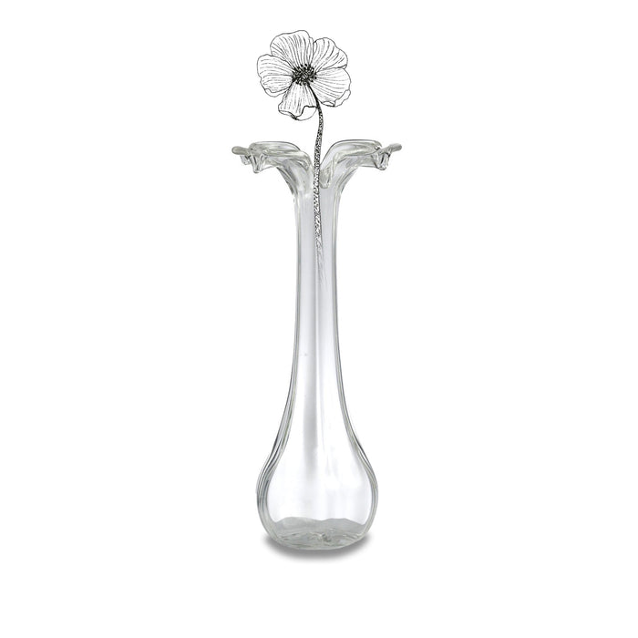 Clear Glass Vase, Large 24cm