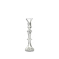 Clear Handblown Glass Candlestick, Small 23cm