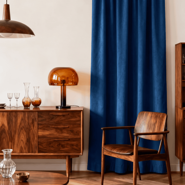 Cobalt Velvet Drapery Fabric