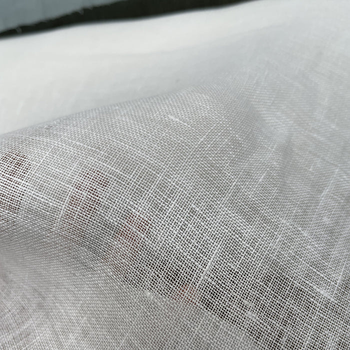 Coco Sheer White Linen Fabric