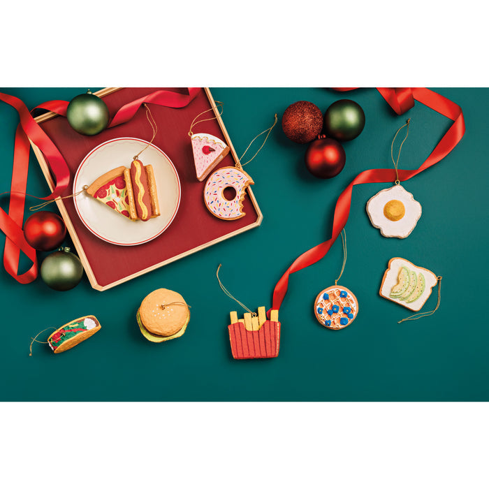 Combo Meal Felt Christmas Tree Ornaments - 3 Assorted Styles