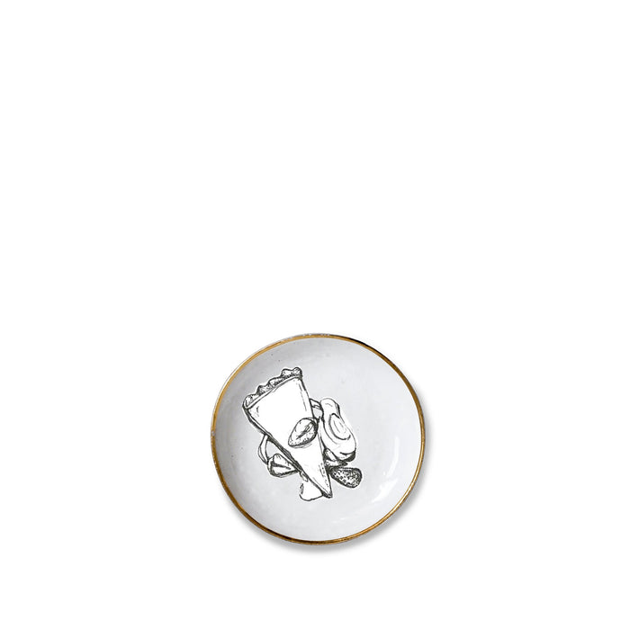 Crésus Side Plate with Gold Rim by Astier de Villatte, 19cm