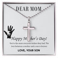 Cross Necklace for Mom Happy Mother's Day Gift from Son, Mothers Day gifts