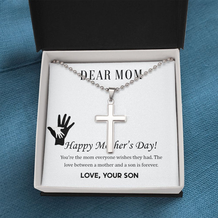 Cross Necklace for Mom Happy Mother's Day Gift from Son, Mothers Day gifts