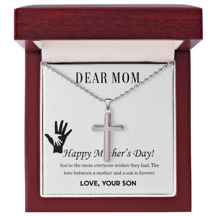 Cross Necklace for Mom Happy Mother's Day Gift from Son, Mothers Day gifts