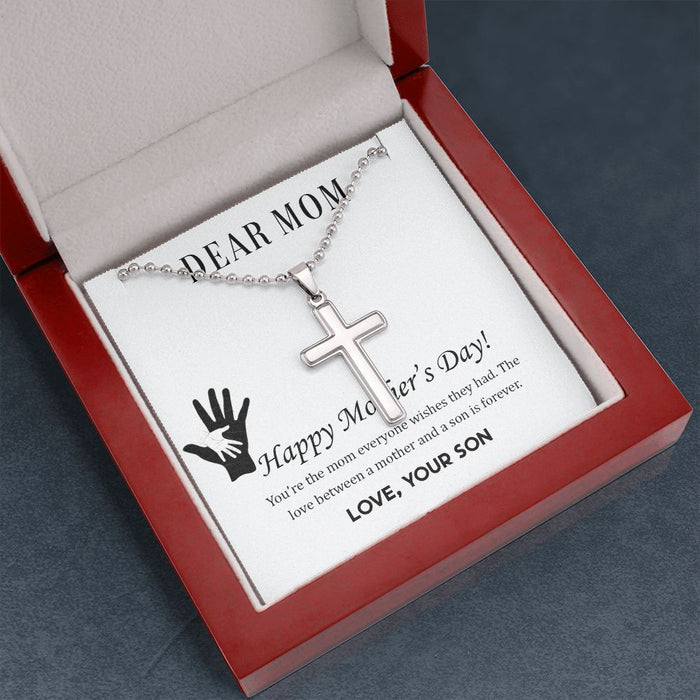 Cross Necklace for Mom Happy Mother's Day Gift from Son, Mothers Day gifts