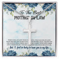 Cross Necklace Gift for Mother in Law, Wedding Day Gift for MIL Christmas Gift Birthday