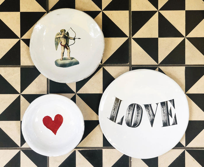 Cupid Saucer by Astier de Villatte, 14cm