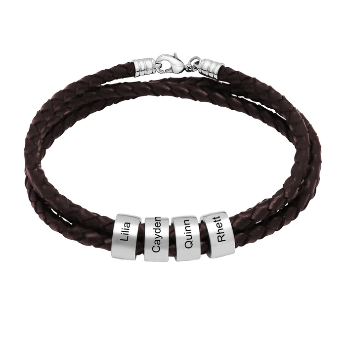 Brown + Sliver Beads