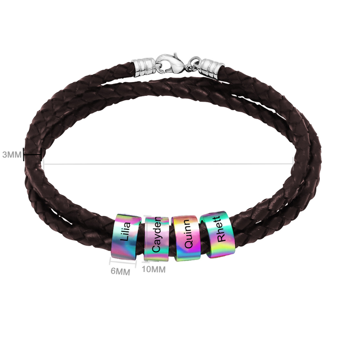 Brown + Colored Beads