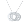 Customizable Necklace Engraved 3 Interlocking Rings Necklace