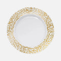 Dimlaj Kareem large serving plate in 22K gold-gilded glass, front view