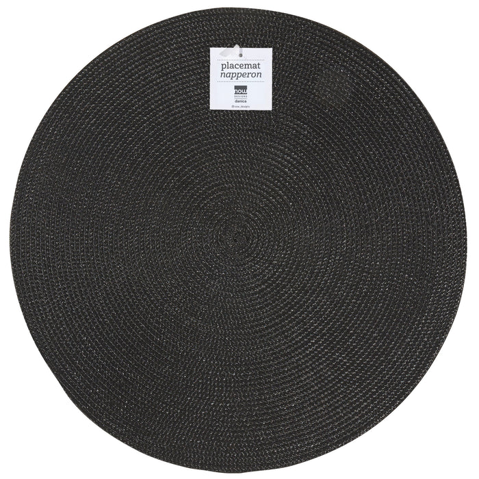 Disko Black Round Placemat
