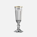 Dolce Vita Acrylic Champagne Flute, Gold Rim