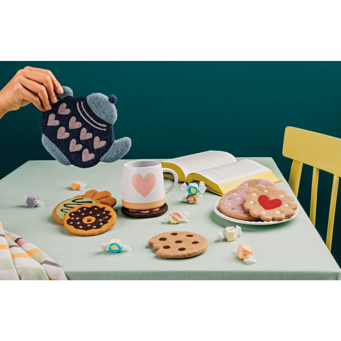 Donuts Felt Coasters Set of 4 Assorted