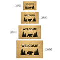 Door Mat Coir Welcome Mat Lodge Cabin Decor Bear & Trees