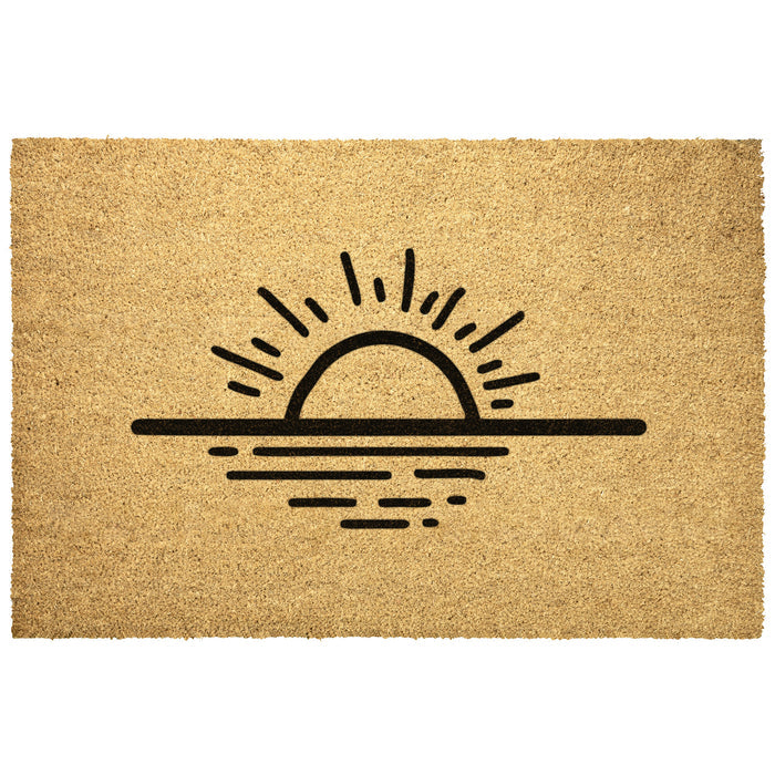 Door Mat Coir Welcome Mat Morning Sun Decor