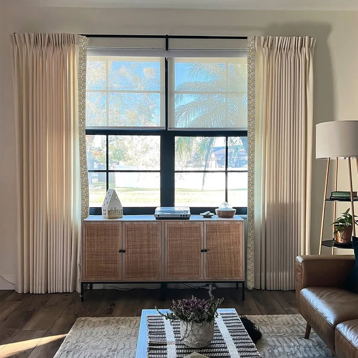 Drapery with Border Trim