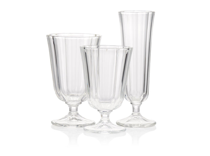 Faceted Red Wine Glass