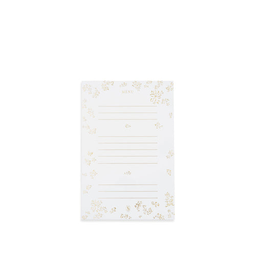 'Falling Flower' in Gold Foil Table Menu, Set of 12