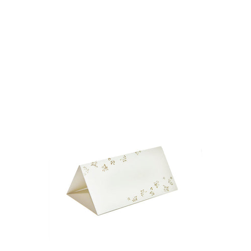 'Falling Flower' in Gold Place Card, Set of 12