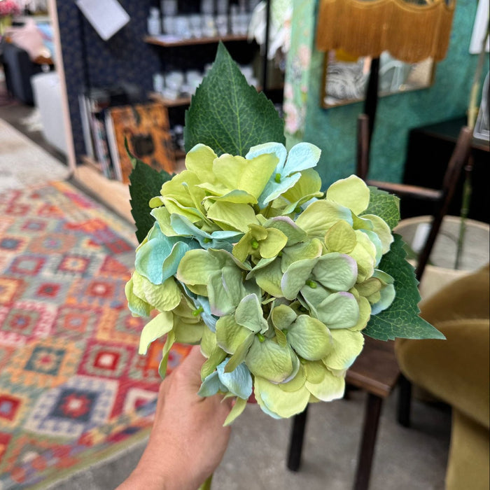 Faux Green Hydrangea