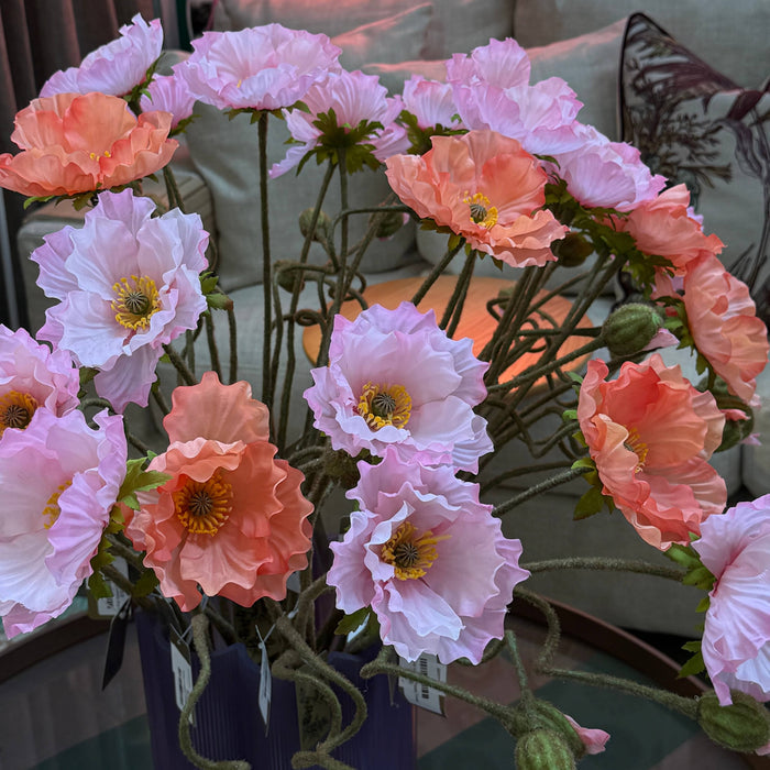 Faux Light Pink Iceland Poppy Flower
